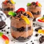 Glutenfreie Spiderweb Yogurt Parfaits with layered fruits and granola for a healthy treat.