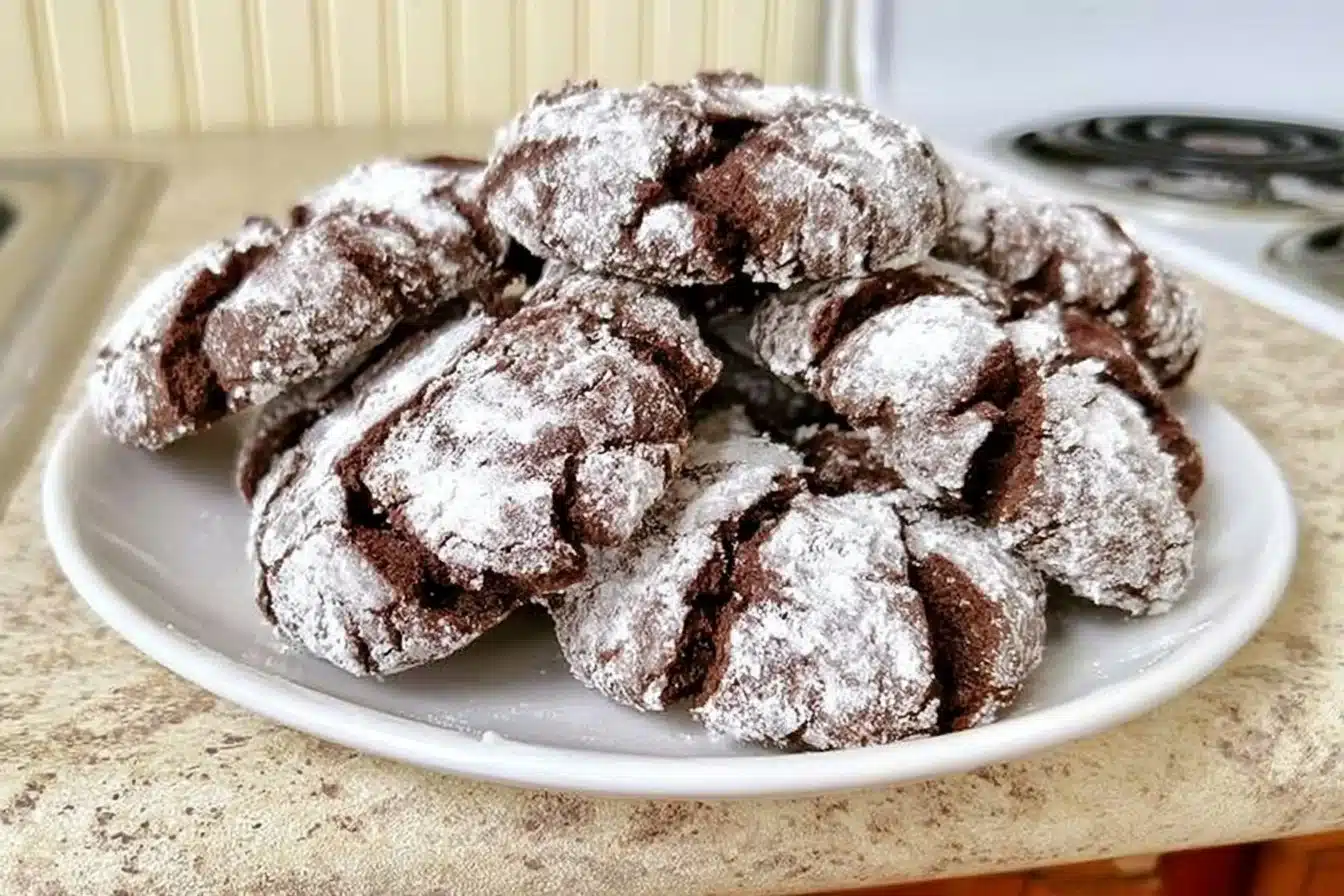 Delicious gluten-free chocolate crinkle cookies for Halloween desserts